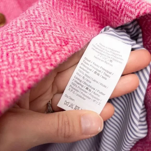 J. Crew Bristol Blazer in Pink English Wool Herringbone Size 4 - Picture 6 of 12
